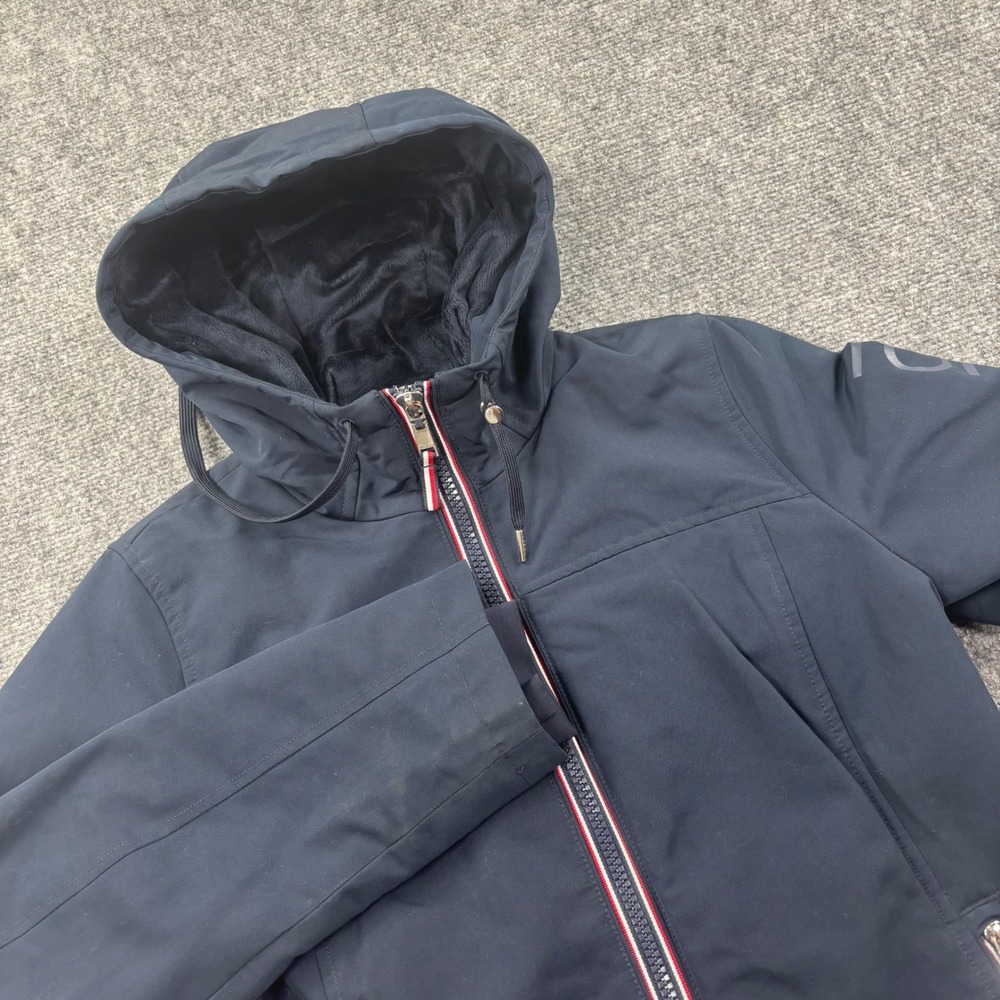 Tommy Hilfiger Softshell Jacket Small Navy Blue Fleece Lined Hooded Men's